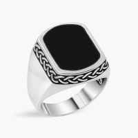 Sterling Silver Black Onyx Ring