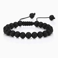 Matte Black Onyx Beaded Bracelet