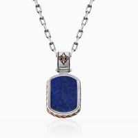 Men's Pendant with Lapis Lazuli Stone