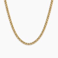 Round Box Chain Gold Plated - 4mm