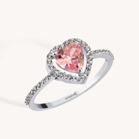 Pink Heart Gemstone Ring