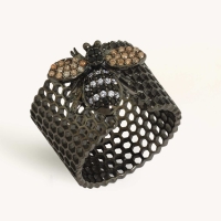 Beehive Bold Black Knuckle Ring