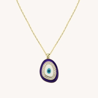 Purple Eye Amulet Necklace