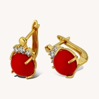 Ruby Radiance Clip-On Earrings