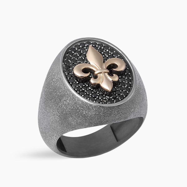 Night Blossom Fleur-de-lis Ring