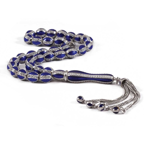 Rhodium-Plated Sterling Silver Tasbih 