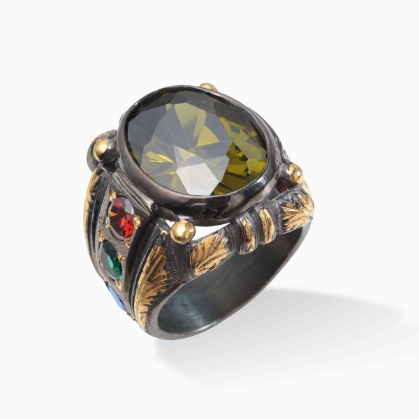 Zircon Stone Gold Plated Ring