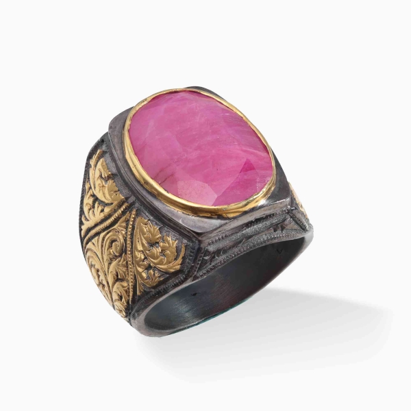 Gold Plated Ruby Ring