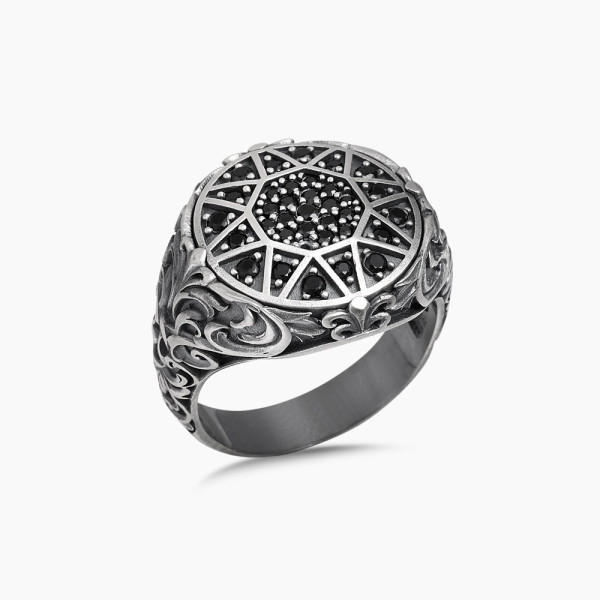 Silver Nocturne Filigree Ring