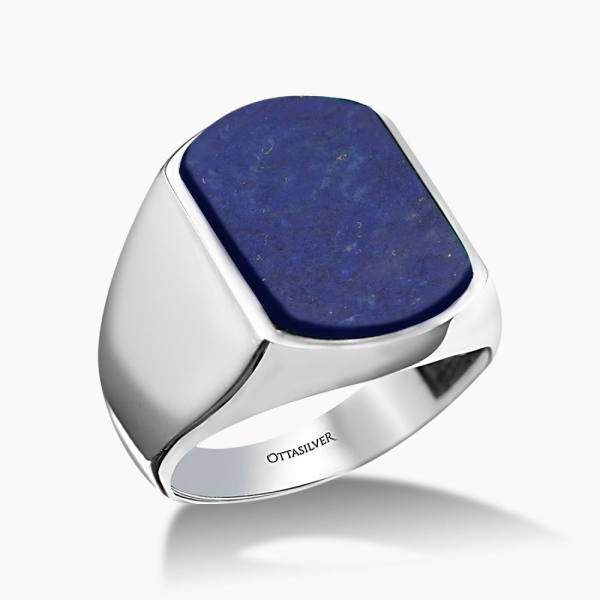 Silver Ring with Lapis Lazuli Stone