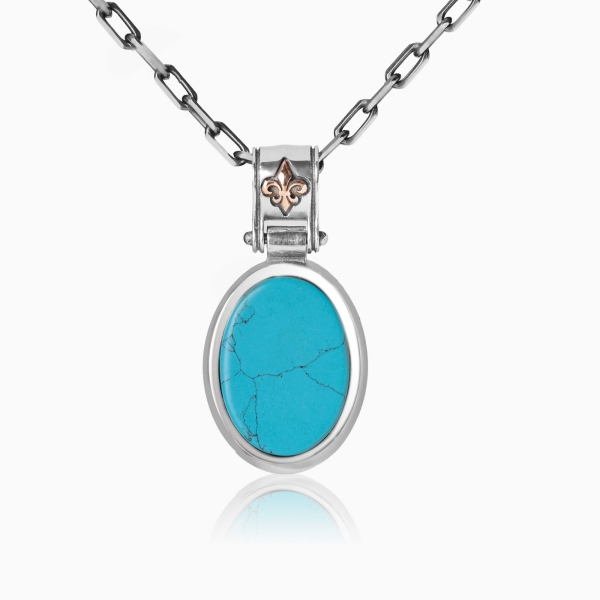 Oval Turquoise Stone Pendant