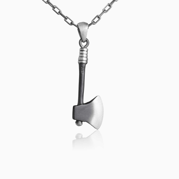 Axe Silver Men's Necklace