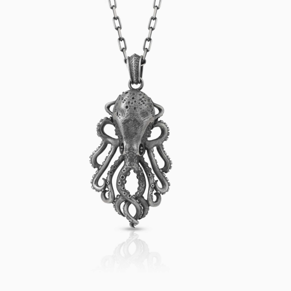 Silver Octopus Necklace 