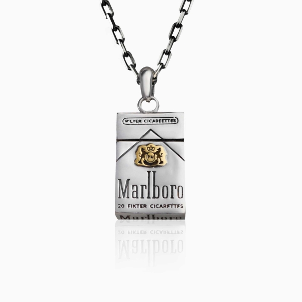 925 Sterling Silver Marlboro Necklace