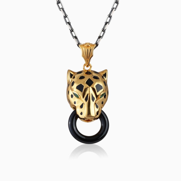 Gold Plated Leopard Pendant