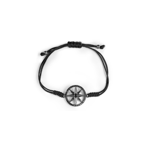 Black Zircon Stone Compass Bracelet