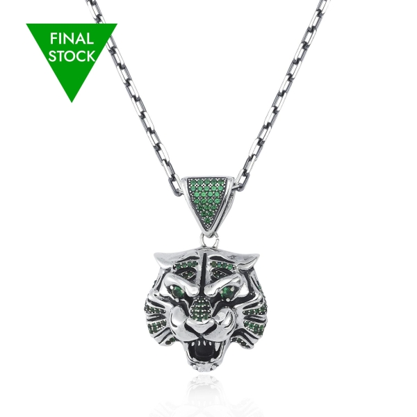 Green Zirconia Tiger Pendant