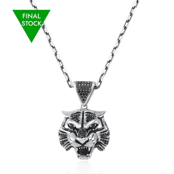 Black Zirconia Tiger Pendant