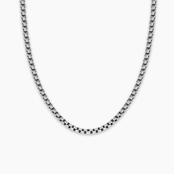 Round Box Chain Italian Silver - 3 mm