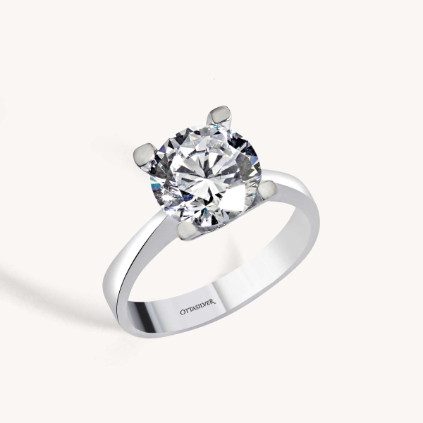 Grand Gemstone Solitaire Ring
