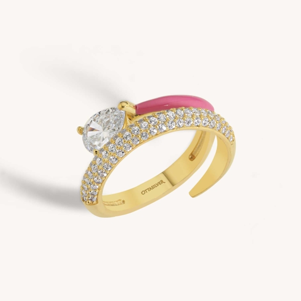 Droplet Design Pink Ring