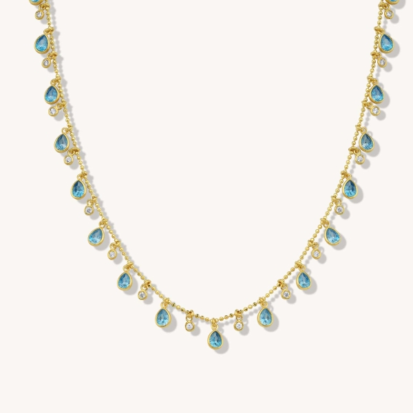 Blue Droplet Necklace