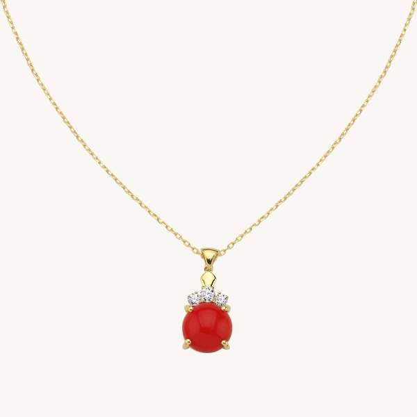 Scarlet Gem Pendant Necklace