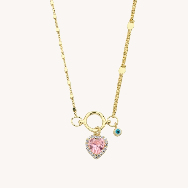 Blush Heart Pendant Necklace