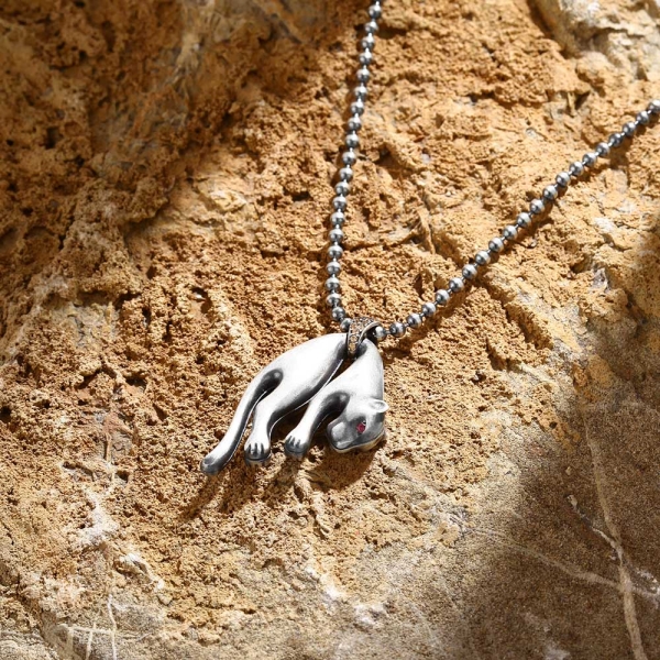 Silver Panther Necklace  