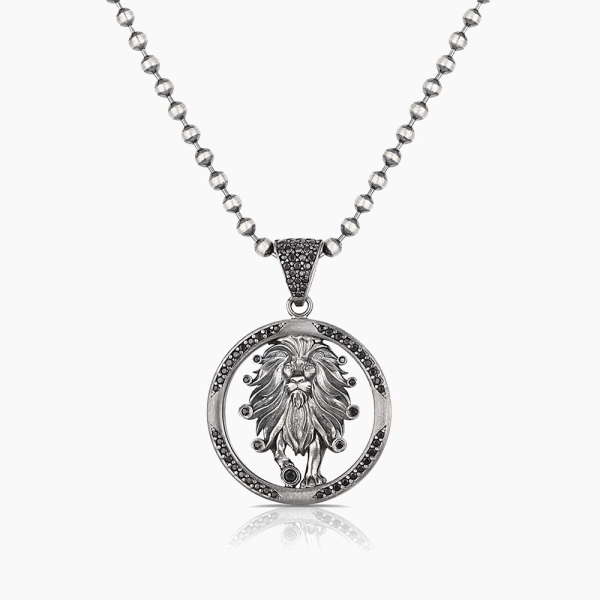 Leo Zodiac Sign Sterling Silver Necklace