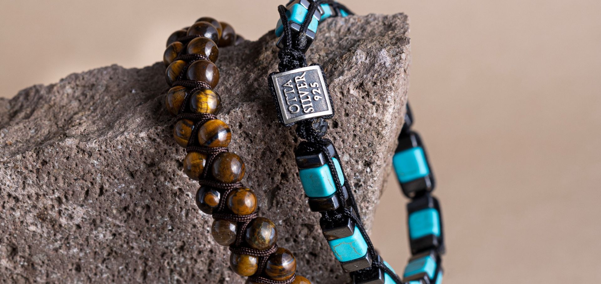 Men's Stone Beaded Bracelets for Spring